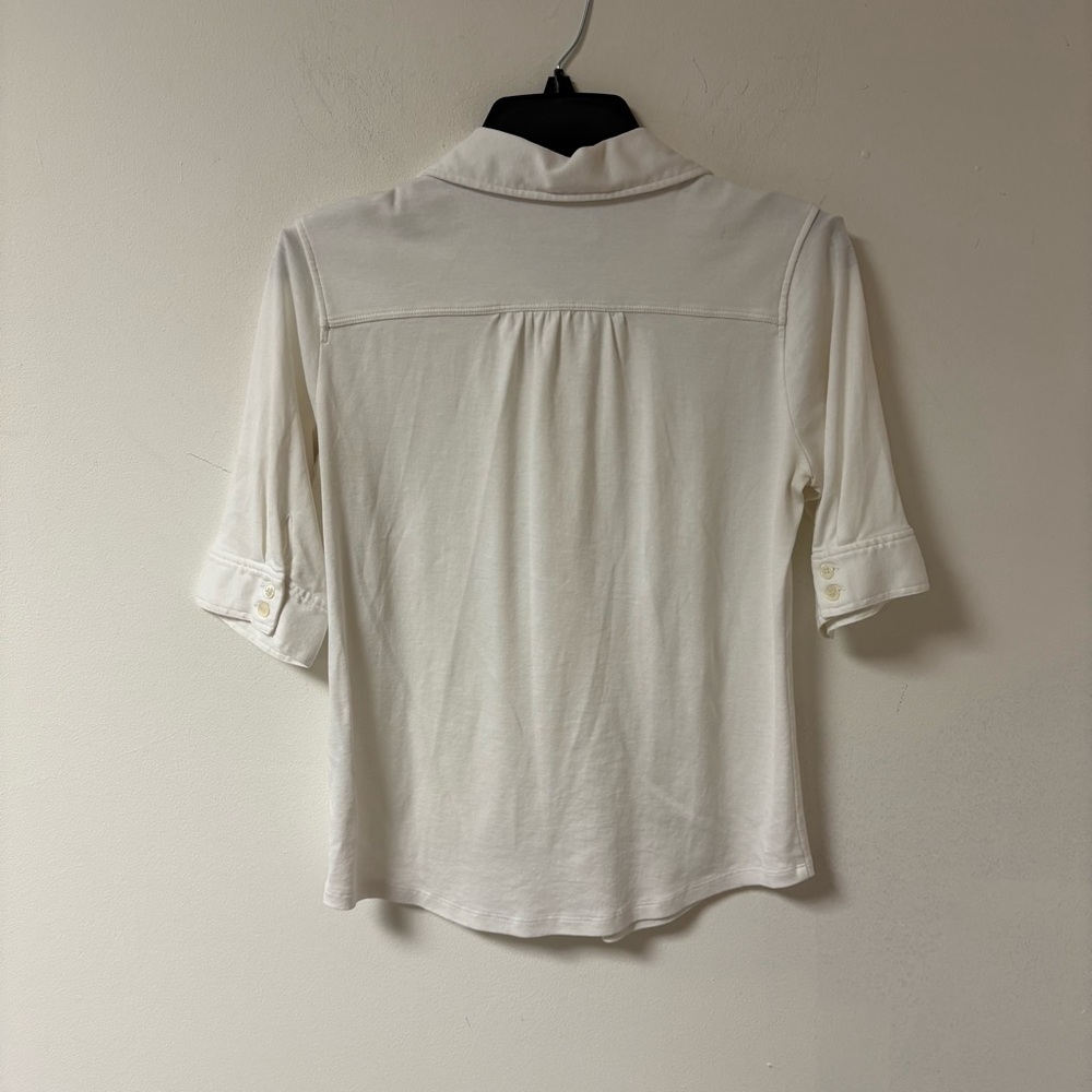 Frame Womens White Patch Pocket Utility Shirt Pima Cotton Small/P - Picture 6 of 12